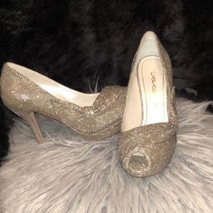 Elegant silver heels